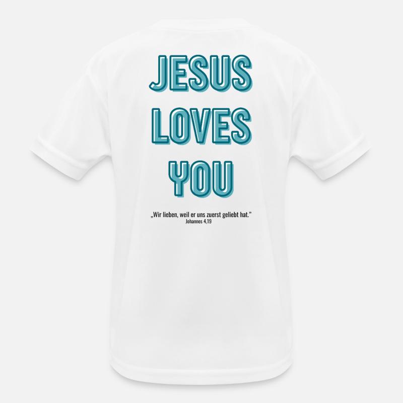 Jésus t’aime en script 3D T-shirt sport Enfant