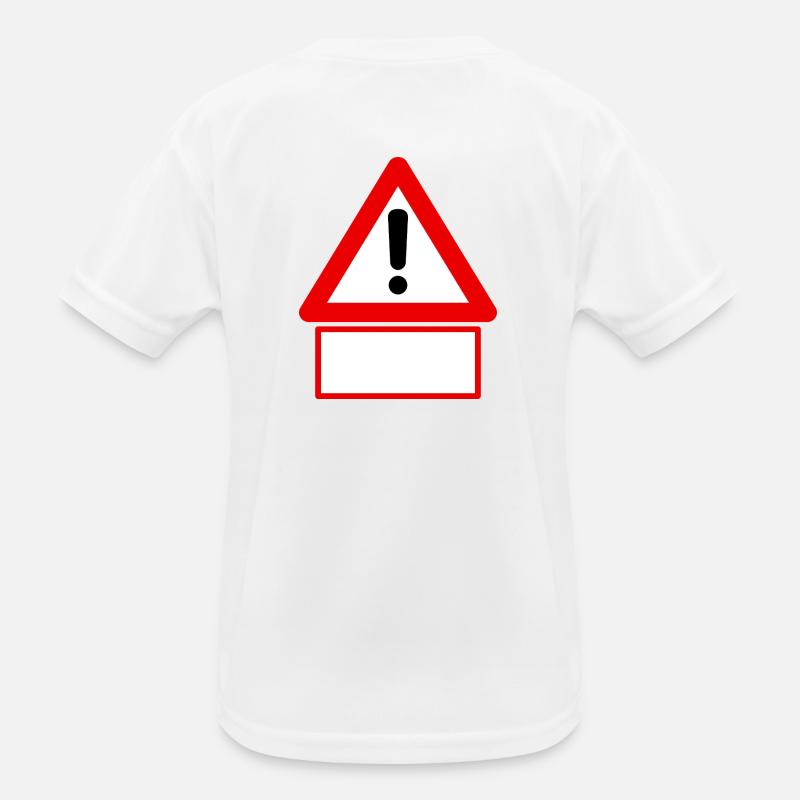Warning! Custom text! 2 lines 🚧 Kids Functional T-Shirt