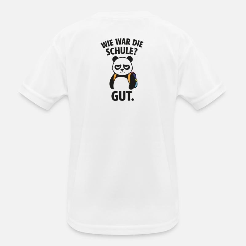 Panda avec sac à dos, question scolaire T-shirt sport Enfant