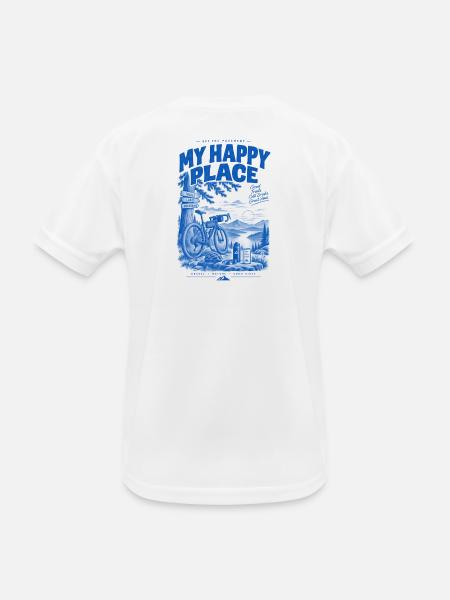 My Happy Place Trail - Kids Functional T-Shirt - white - Back