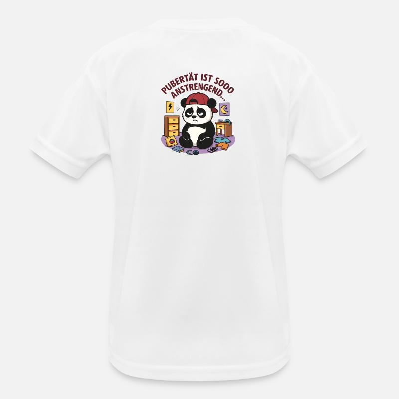 Puberty is so exhausting Panda Kids Functional T-Shirt