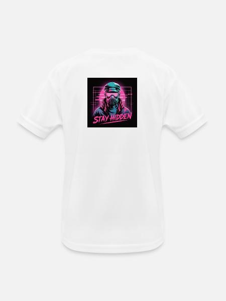 Stay Hidden Neon Mask - Kids Functional T-Shirt - white - Back