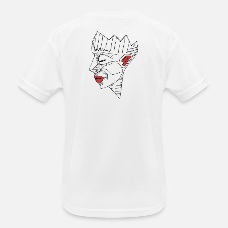 Red lips, silent rage Kids Functional T-Shirt