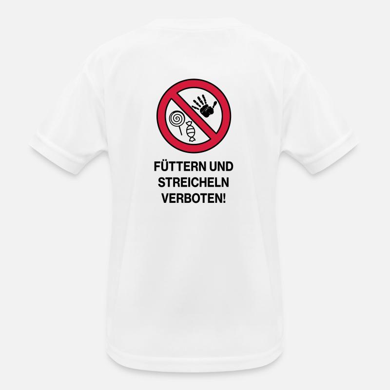 Fuettern un streicheln verboten Kinder Funktions-T-Shirt