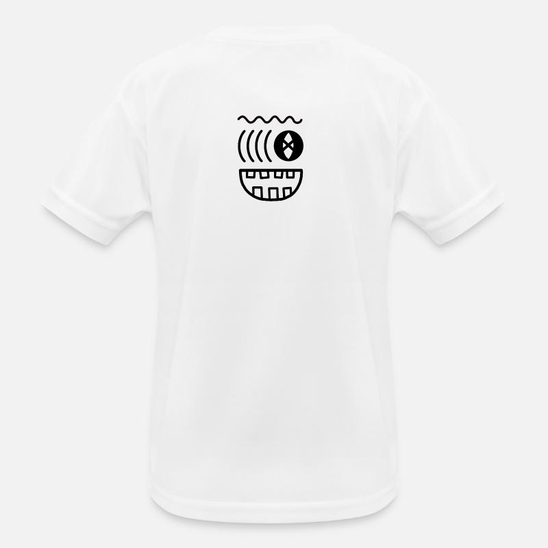 Wavy monster face Kids Functional T-Shirt