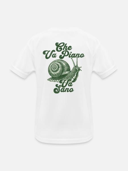 Che va piano va sano - T-shirt sport Enfant - blanc - Dos