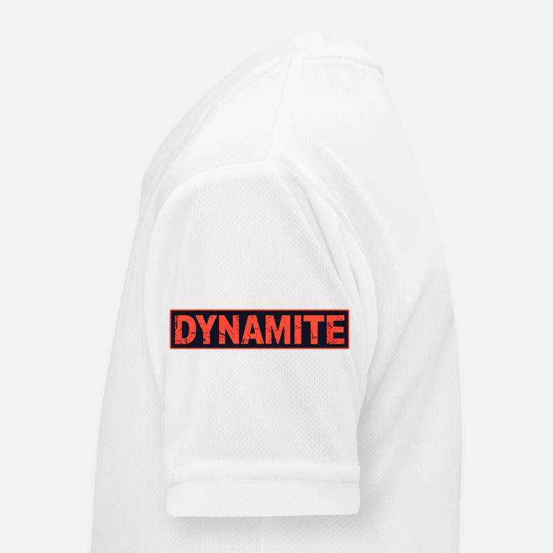 Dynamite Red Grunge Poster Kids Functional T-Shirt