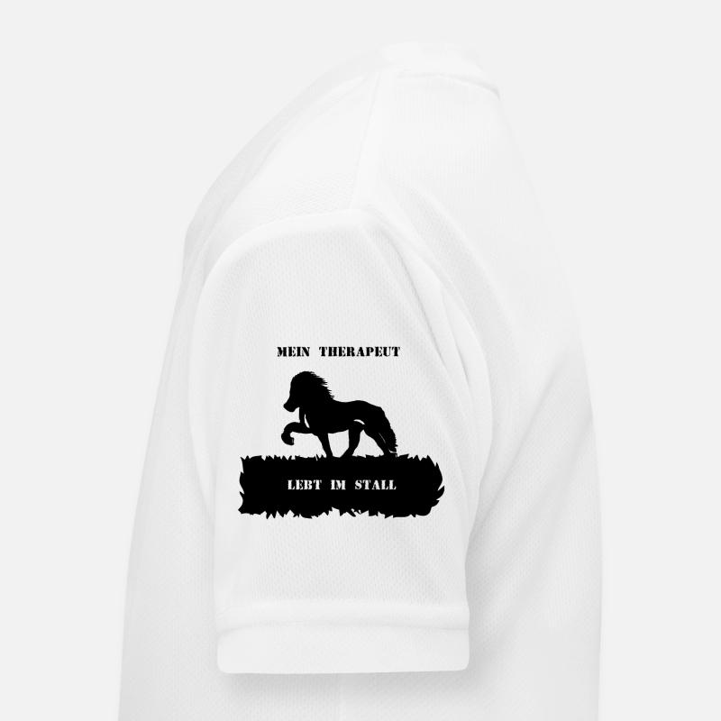 Spruch 4 mit Pferd 1 schwarz Kinder Funktions-T-Shirt