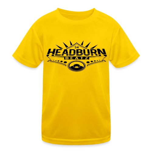 HeadburN - Logo Schwarz - Kinder Funktions-T-Shirt