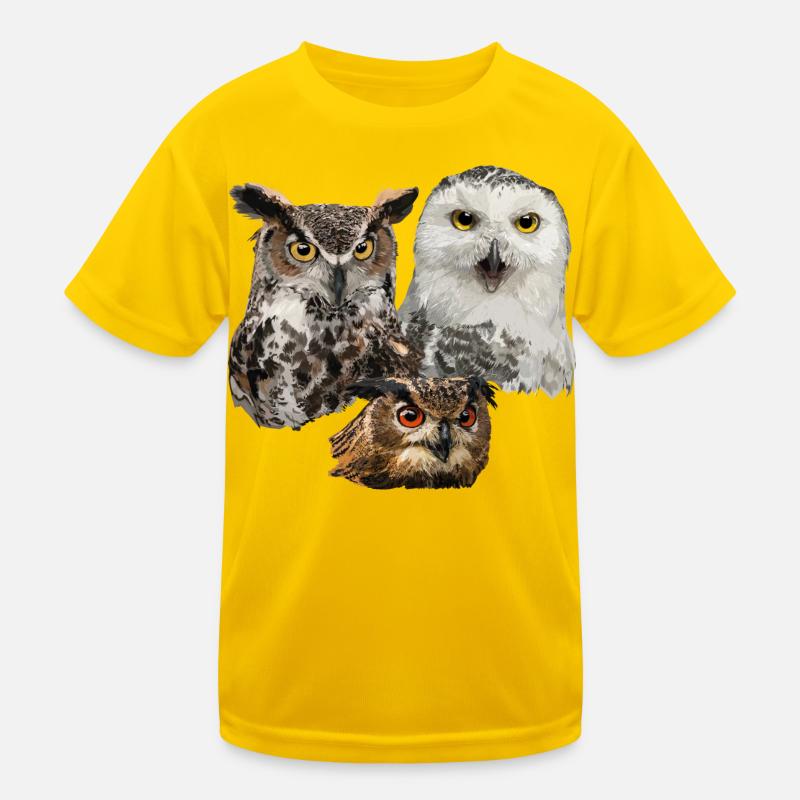 Eulen Kinder Funktions-T-Shirt