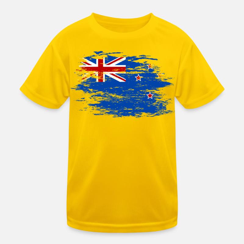 Drapeau néo-zélandais utilisé T-shirt sport Enfant