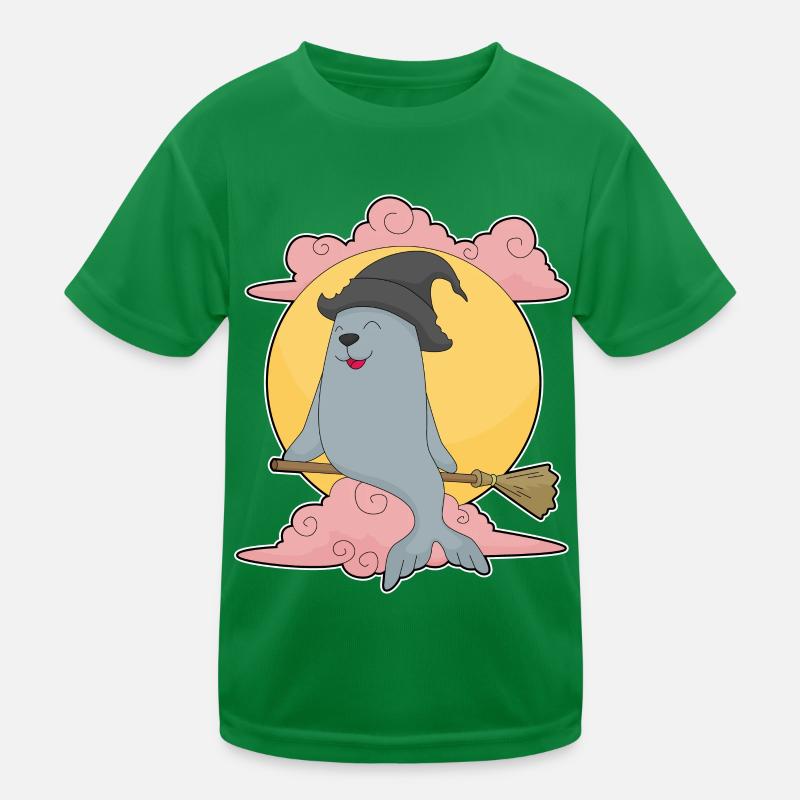 Balai de sorcière d'Halloween T-shirt sport Enfant