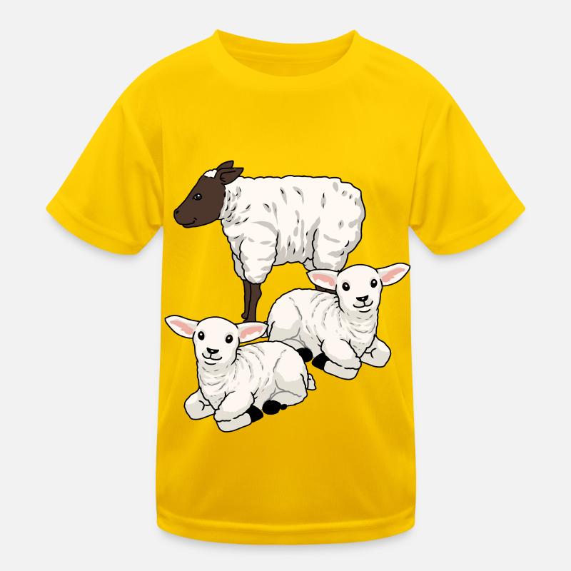 Sheep Sheep Ungulates Lamb Easter Mutton Herd Kids Functional T-Shirt