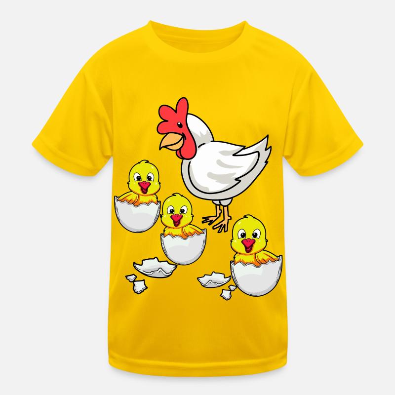 Eggshell Chick Chicken Chickens Easter Chicken Egg Kids Functional T-Shirt