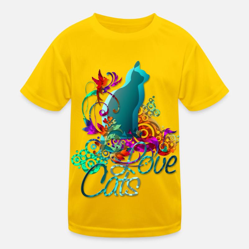 chats d'amour avec le texte T-shirt sport Enfant
