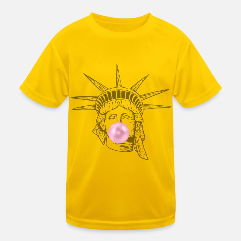 FREIHEITSSTATUE KAUGUMMI Geschenk Humor Kinder Funktions-T-Shirt