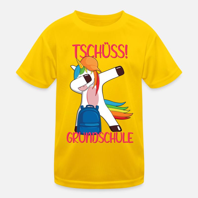 Grundschule Letzter Schultag Einhorn Einschulung Kinder Funktions-T-Shirt