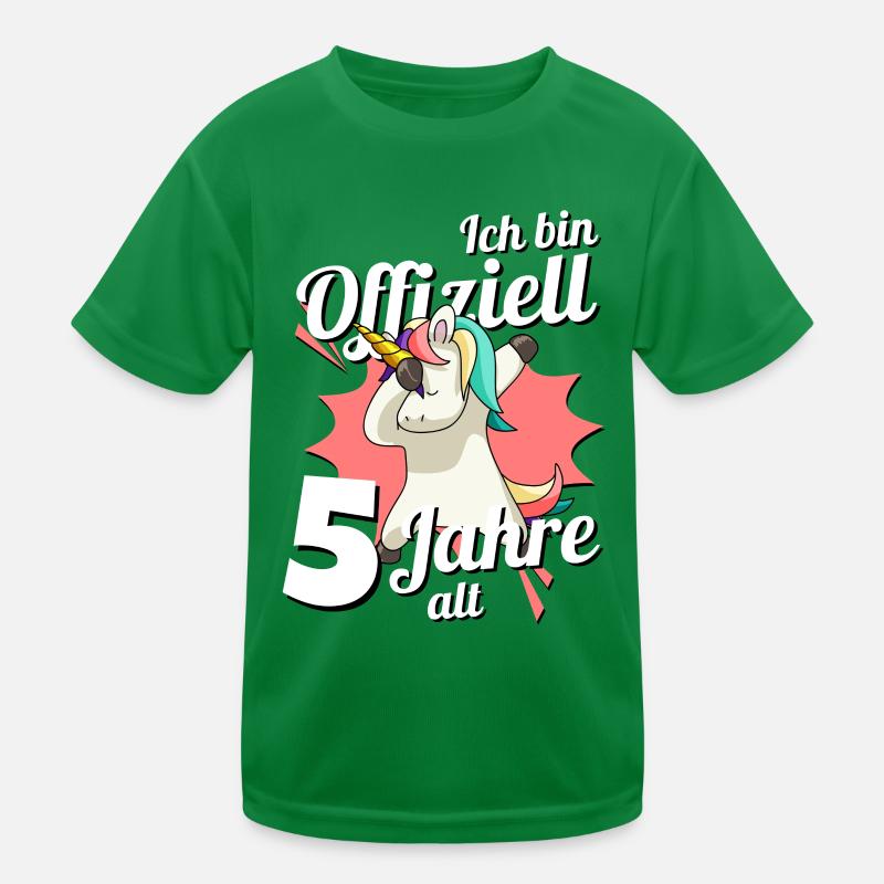 5. Geburtstag Dabbendes Einhorn Kindergeburtstag Kinder Funktions-T-Shirt