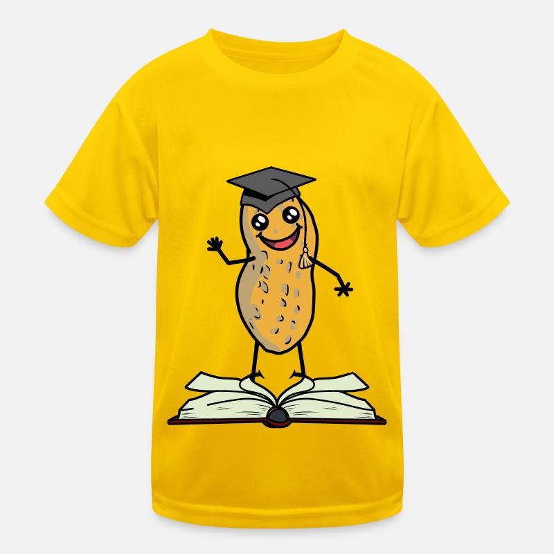 Peanut scholar student learn book teacher nut Kids Functional T-Shirt