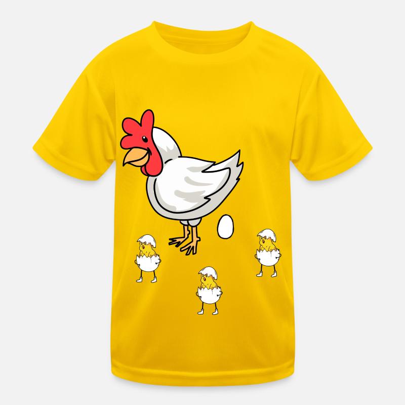 Easter Hen Chick Baby Eggs Eggshell Poultry Kids Functional T-Shirt