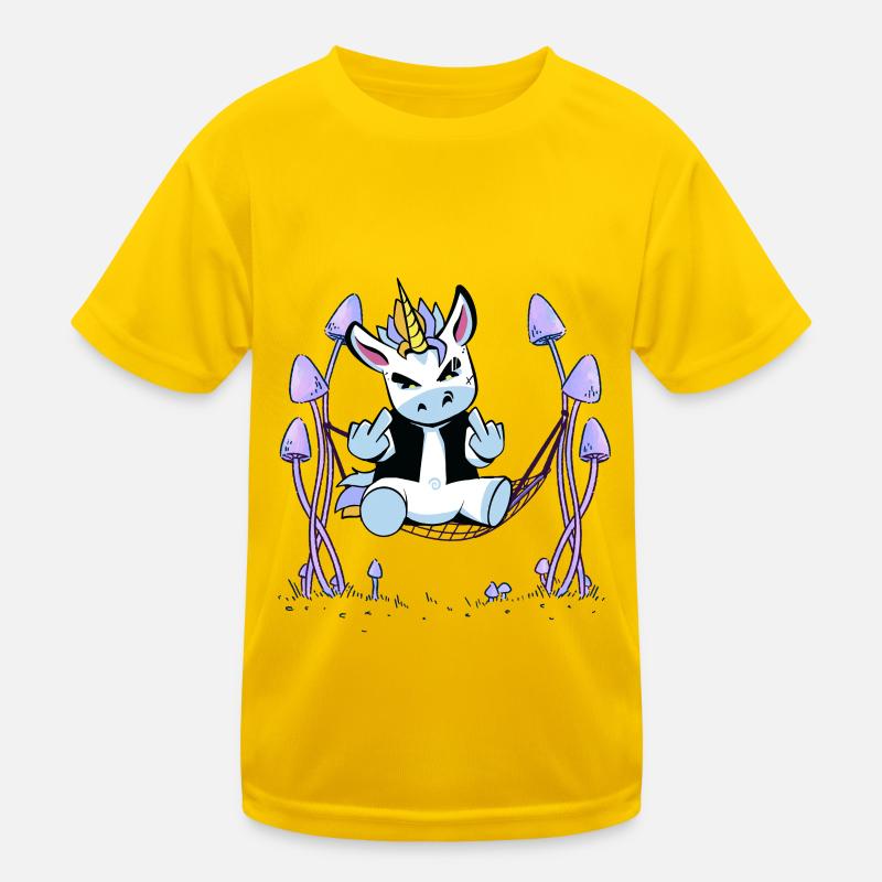 Einhörner Einhorn Hängematte Kinder Funktions-T-Shirt