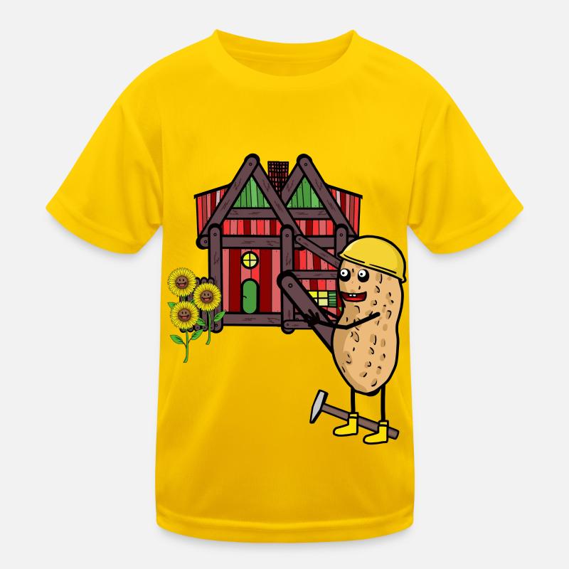 Cabane Maison Peanut Constructeur Rénover Rénovation T-shirt sport Enfant
