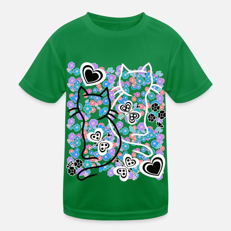 Retro Cat 60s Kids Functional T-Shirt