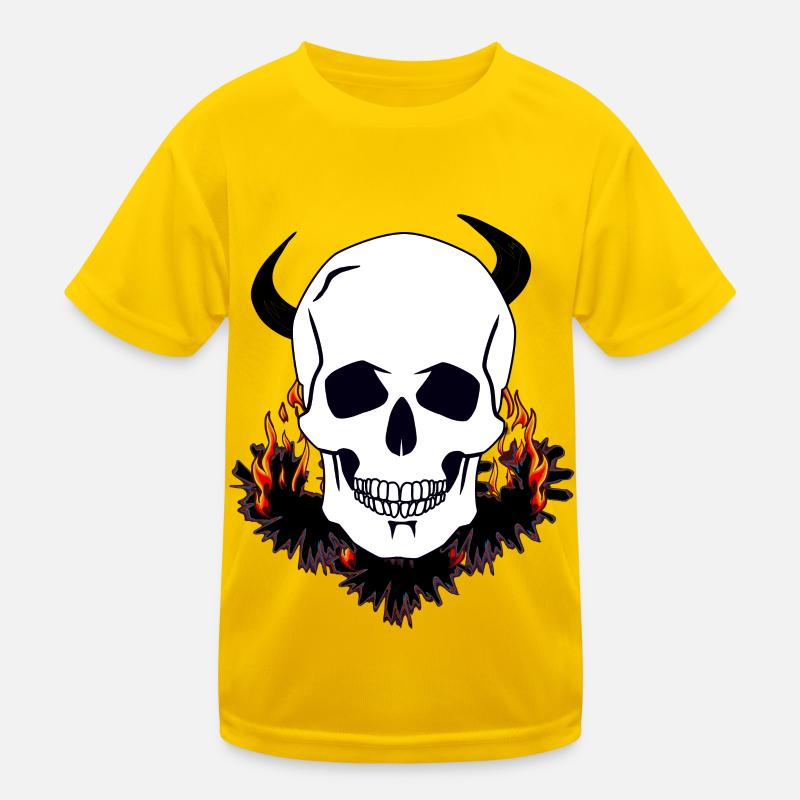 Devil Skull Purgatory Hell Satan diabolical death Kids Functional T-Shirt