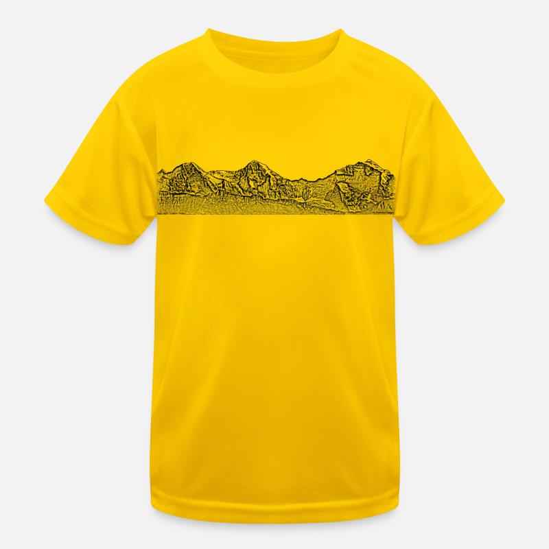 Eiger Mönch Jungfrau Panorama Kinder Funktions-T-Shirt