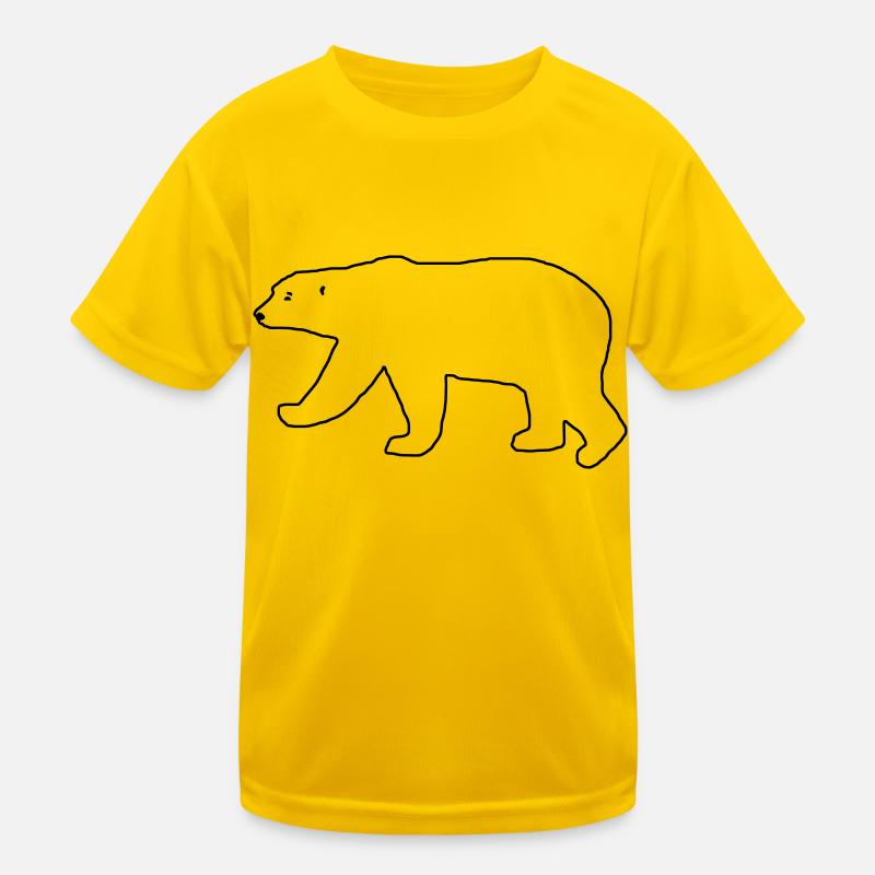 Eisbär -Kontur- Kinder Funktions-T-Shirt
