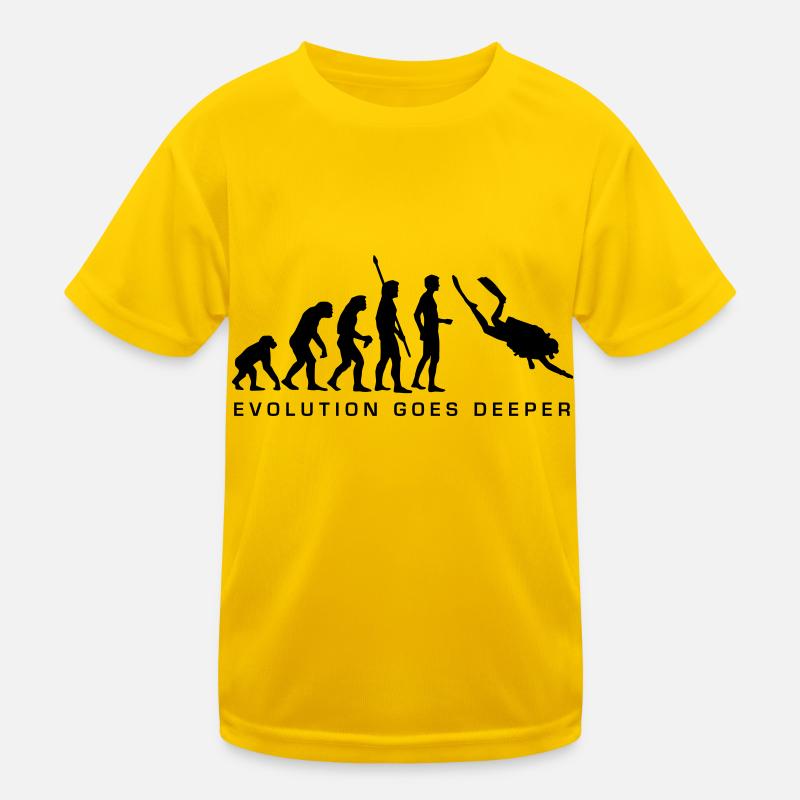 evolution_taucher_b Kinder Funktions-T-Shirt