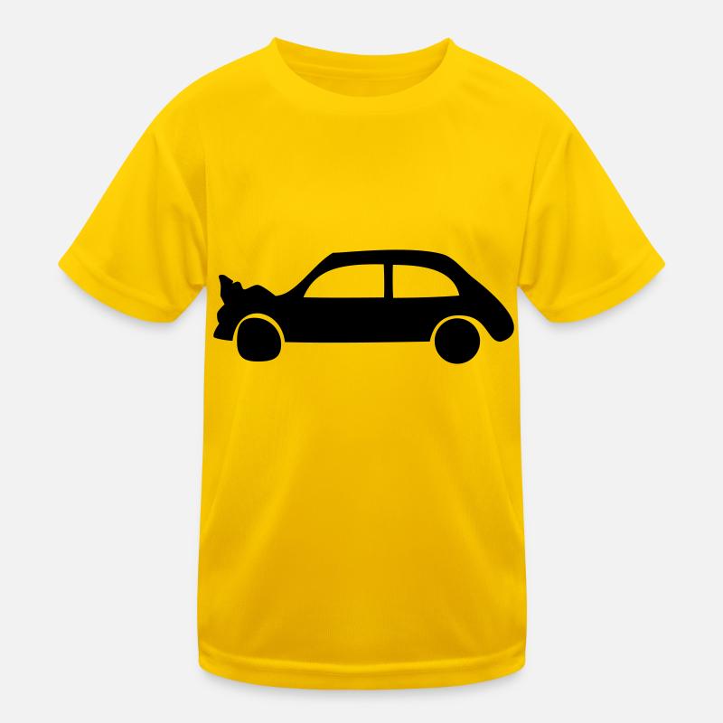 Crash Auto - Unfall Kinder Funktions-T-Shirt