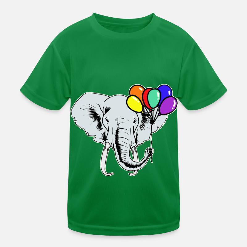 Rainbow Rainbow Flag Elephant LGBT Gay Pride Kids Functional T-Shirt