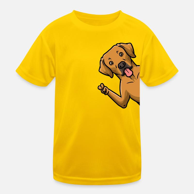 Rhodesian Ridgeback Hund Von Seite Kinder Funktions-T-Shirt