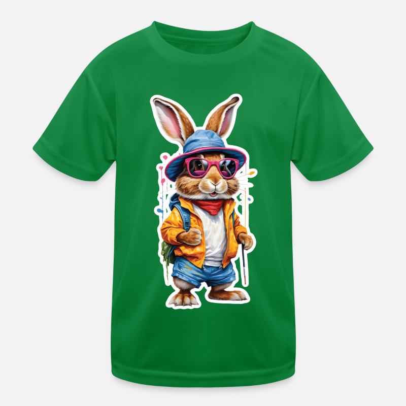 Easter Bunny Colorful, Cute and Cute for Easter Kids Functional T-Shirt