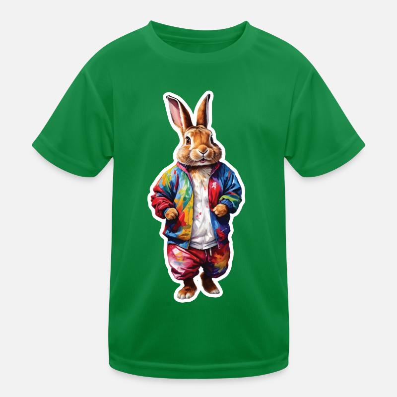 Easter Bunny Colorful, Cute and Cute for Easter Kids Functional T-Shirt