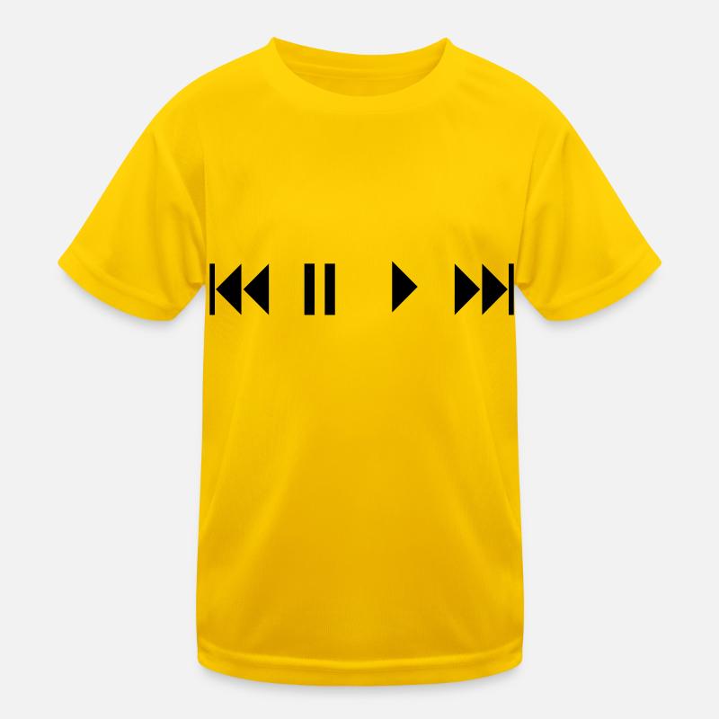 play, STOP, break, BREAK, Repeat, forward, Kids Functional T-Shirt