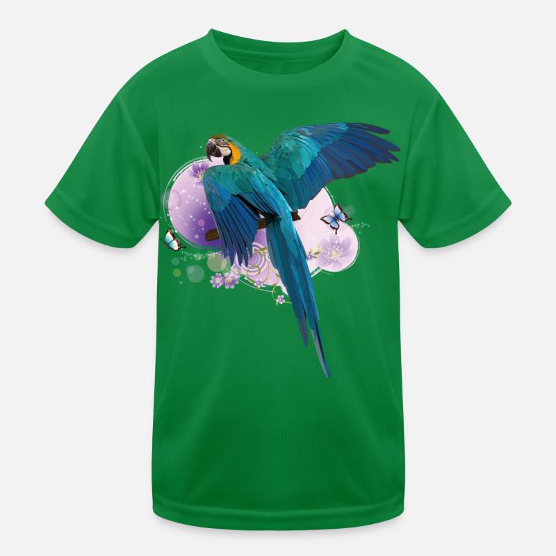 Blue and yellow macaw Kids Functional T-Shirt
