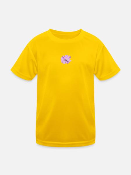 Watercolor Blossom Lilac - Kids Functional T-Shirt - egg yellow - Front