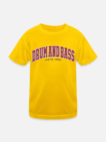 Drum And Bass Jersey - Kids Functional T-Shirt - egg yellow - Front
