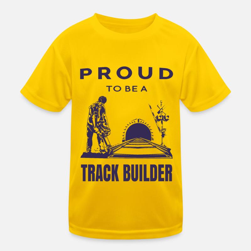 Stolzer Gleisbauer Kinder Funktions-T-Shirt