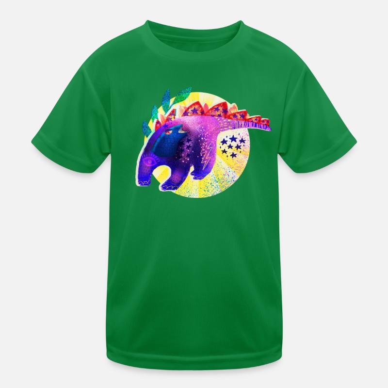 Retro Riso Dino Kinder Funktions-T-Shirt