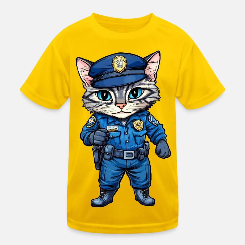 Chat policier T-shirt sport Enfant