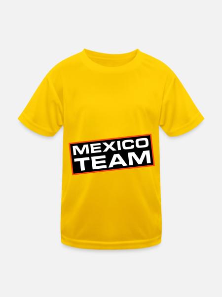 Mexiko Team - Kinder Funktions-T-Shirt - Eigelb