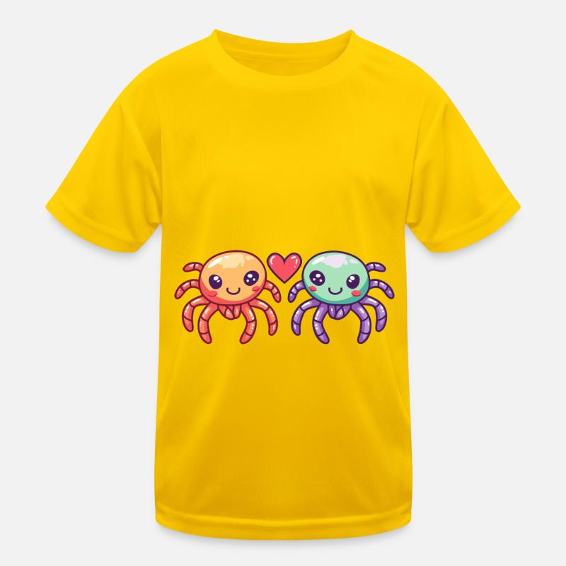 Tarantula Comic Paar Liebe Kinder Funktions-T-Shirt