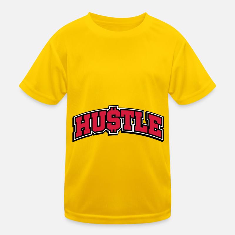 Hustle Spruch Hustlin Kinder Funktions-T-Shirt