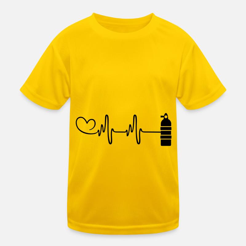 Oxygen Diving Pulse Heart Kids Functional T-Shirt