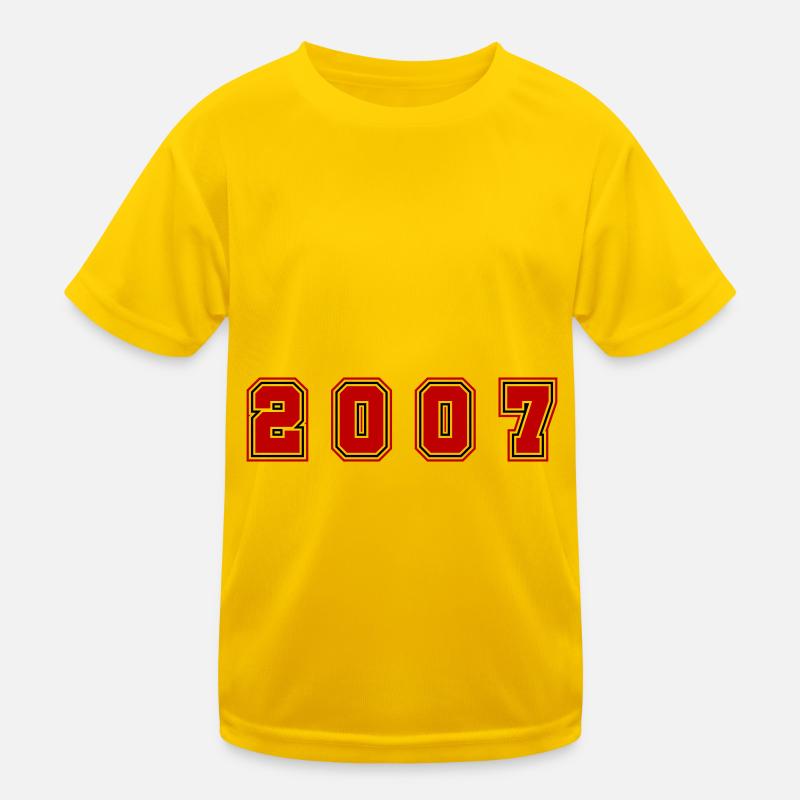 2007 Year Number Kids Functional T-Shirt