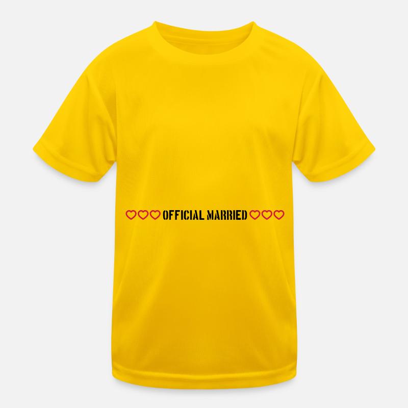 Coeur de mariage marié T-shirt sport Enfant