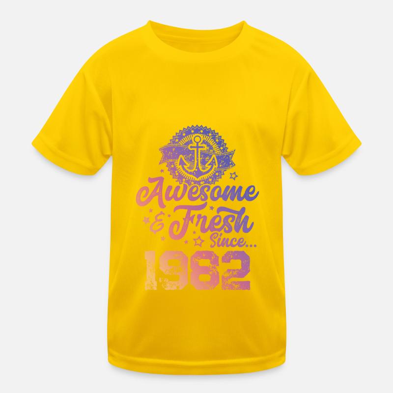 1982 awesome fresh Kids Functional T-Shirt